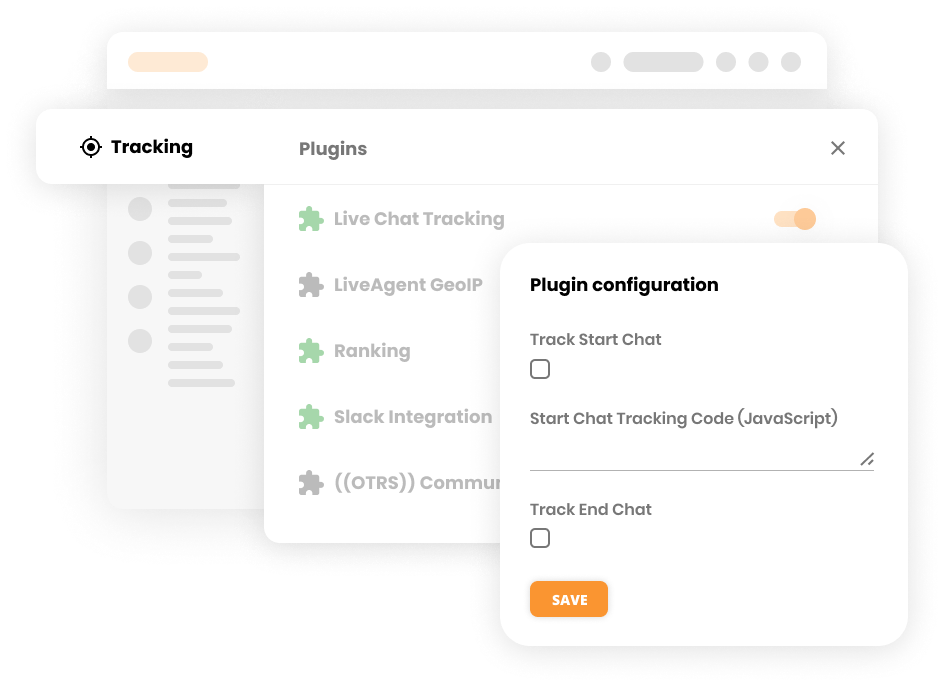 Chat embended tracking